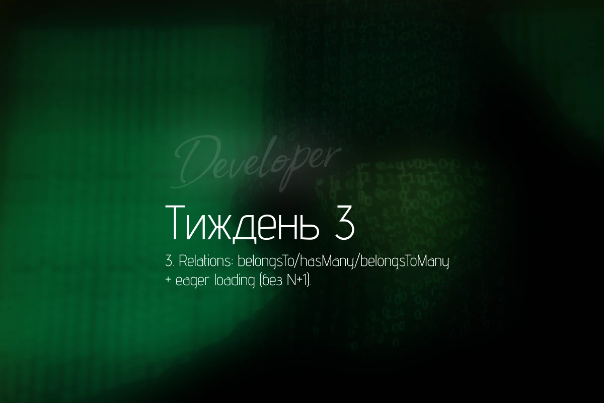 Зв’язки Eloquent: belongsTo, hasMany, belongsToMany та eager loading без N+1